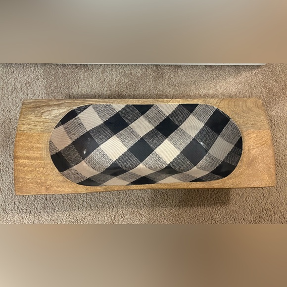 Mud pie check dough bowl - Picture 2 of 4